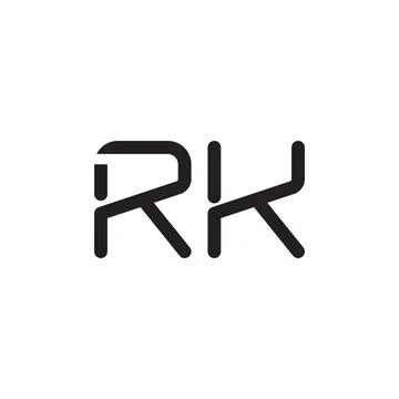Rk initial letter vector logo icon Ilustração Stock