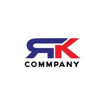 RK logo simple modern Stock Illustration