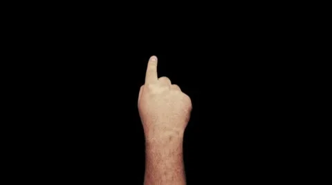 RL Hand 1 finger 2 fingers 1 2 clicks Touchscreen Gesture with MATTE 8 in 1 Stock Footage 8911979
