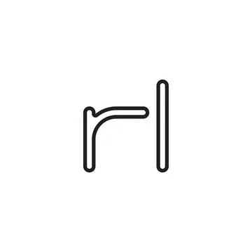Rl initial letter vector logo icon Stock Illustration