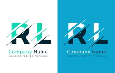RL Letter Logo Vector Design Concept Elements 库存插图