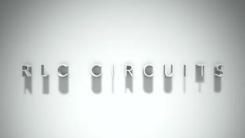 Rlc circuits 3D title animation with shadows on a white background 스톡 동영상 297906721