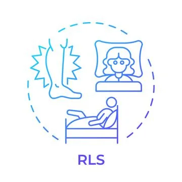 RLS blue gradient concept icon Stock Illustration