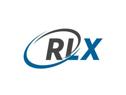 RLX letter creative modern elegant swoosh logo design Stock Illustration
