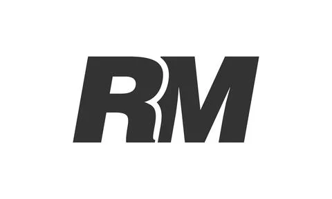 RM Techno Editable Font Logo For Corporate Branding. Bold, Futuristic Desig.. Stock Illustration