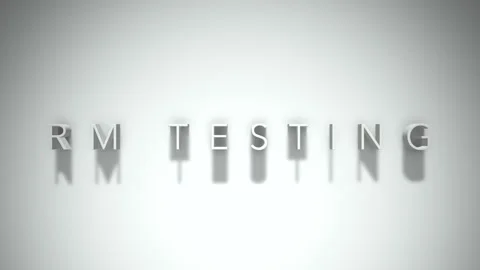 Rm testing 3D title animation with shadows on a white background Stock Footage 297267827