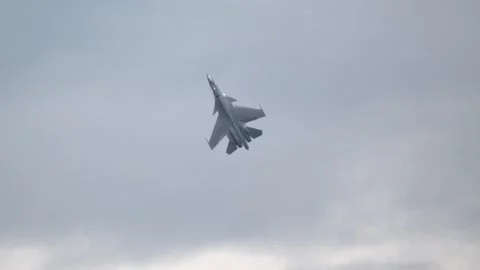 RMAF Suhoki Su-30MKM fighter at the Langkawi, LIMA 2023 Stock Footage 255963333