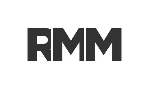 RMM logo design template with strong and modern bold text. Initial based ve.. Stock Illustration