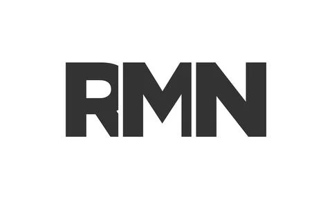 RMN logo design template with strong and modern bold text. Initial based ve.. Stock Illustration