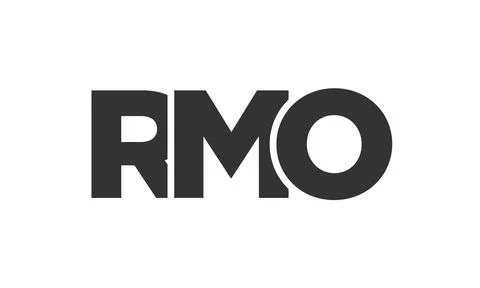 RMO logo design template with strong and modern bold text. Initial based ve.. Stock Illustration