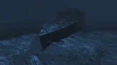RMS Titanic Ship Wreck Undersea Bow Sect... | Stock Video | Pond5