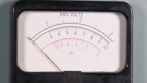 RMS voltage meter movement Stock Footage 84005680