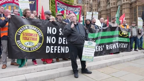 RMT claims changes to skilled worker visas are racist, as hundreds face deporta Stock Footage 319033315