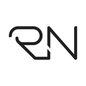 Rn initial letter vector logo icon Stock Illustration