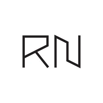 Rn initial letter vector logo icon Stock Illustration