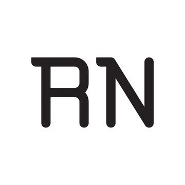 Rn initial letter vector logo icon Stock Illustration