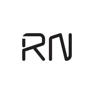 Rn initial letter vector logo icon Stock Illustration