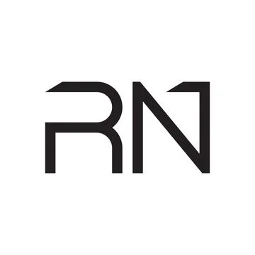 Rn initial letter vector logo icon Stock Illustration