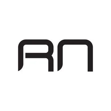 Rn initial letter vector logo icon Illustrazione stock