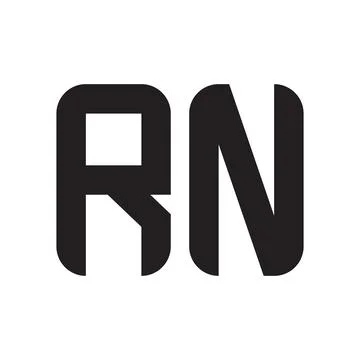 Rn initial letter vector logo icon Stock Illustration