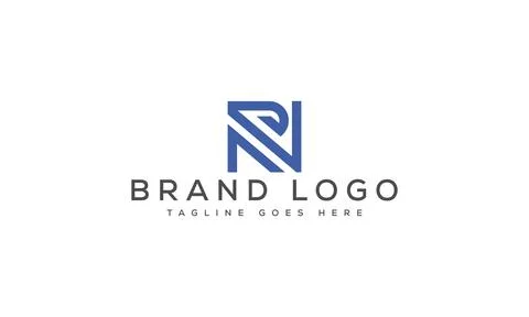 RN Letter Logo Modern Monogram Branding Design Stock Illustration