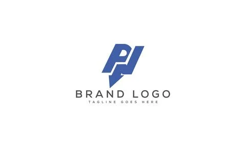 RN Letter Logo Modern Monogram Branding Design Stock Illustration