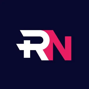 RN letters for logo design Stock Illustration