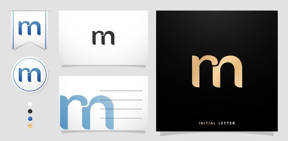 RN Monogram Logo Stock Illustration