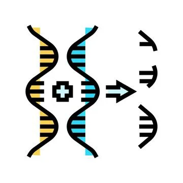 Rna interference cryptogenetics color icon vector illustration 스톡 일러스트
