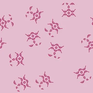 Rna interference cryptogenetics line seamless pattern Stock Illustration