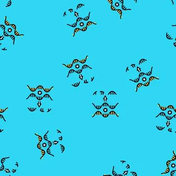 Rna interference cryptogenetics vector seamless pattern Stock Illustration