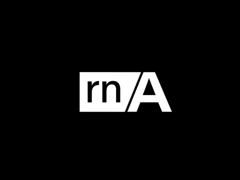 RNA Logo and Graphics design vector art, Icons isolated on black background Illustrazione stock
