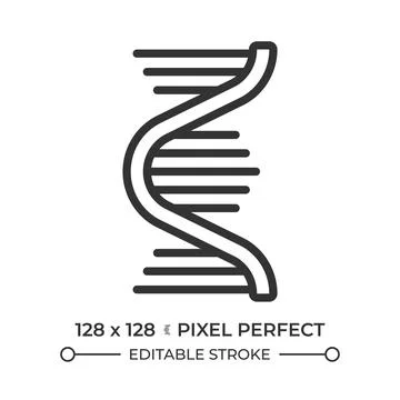 RNA pixel perfect simple line icon Stock Illustration