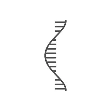 RNA related vector thin line icon Stock Illustration