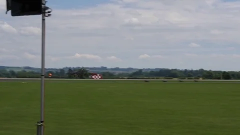 RNAS YEOVIL, United Kingdom - 8th July 2017. Fighter jet lands Stock Footage