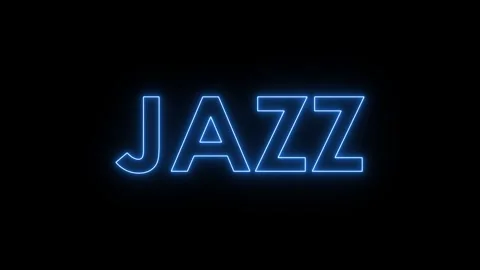 RnB Jazz neon text animated neon icon text RnB Jazz 4k croma looping Stock Footage 315254301