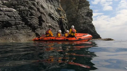 RNLI rescuers. Stock Footage 141112504