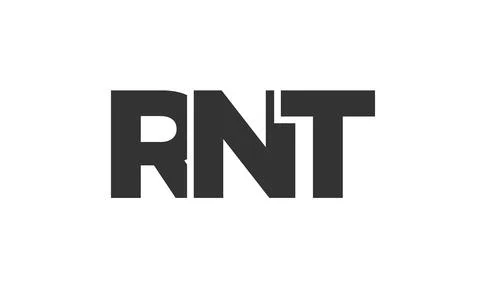 RNT logo design template with strong and modern bold text. Initial based ve.. イラスト素材