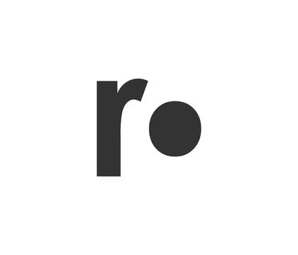 RO creative geometric initial based modern and minimal logo. Letter r o tre.. Illustrazione stock