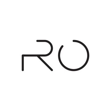 Ro initial letter vector logo icon Illustrazione stock