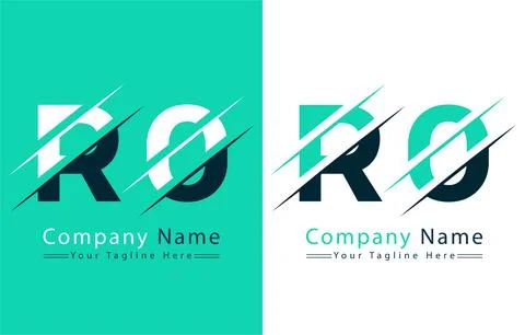 RO Letter Logo Vector Design Template Elements Illustrazione stock