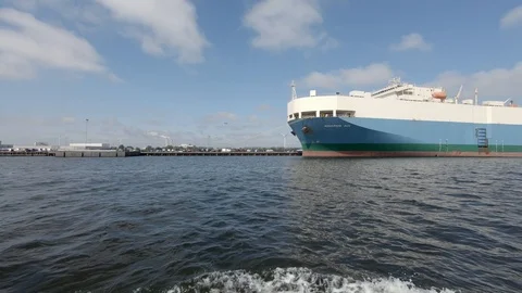 Ro Ro vessel Aquarius Stock Footage 92536317