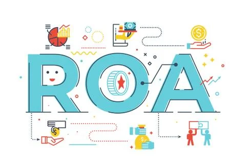 ROA - return on assets Stock Illustration