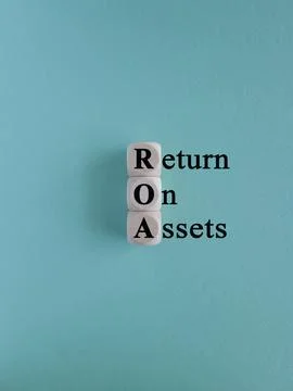 ROA- return on assets symbol. Stock Photos
