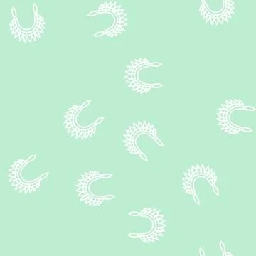 Roach boho line seamless pattern Stock Illustration