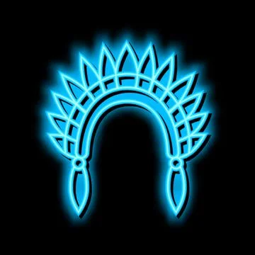 Roach boho neon glow icon illustration Stock Illustration
