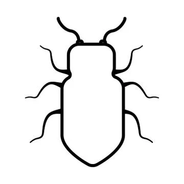 Roach insect line style icon Stock Illustration