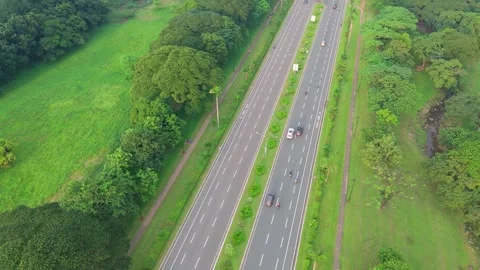 Road 6 lanes Stock Footage 289723706