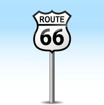 Road 66 signpost Illustrazione stock