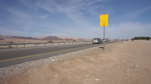 Road 90 Israel near Eilat Stock Footage 59142500